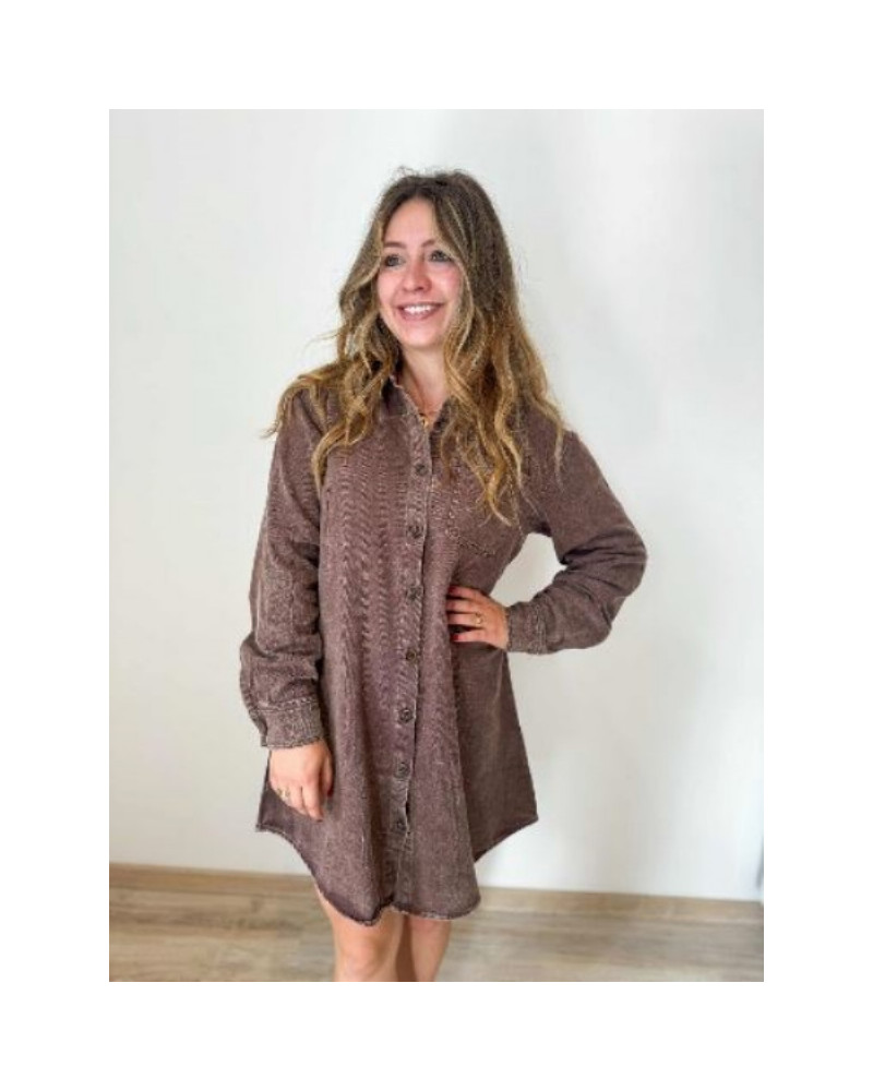 Robe jean chocolat