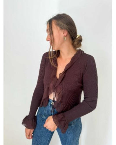 Gilet marron chocolat