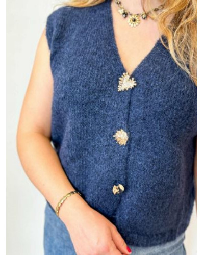 Gilet bleu marine
