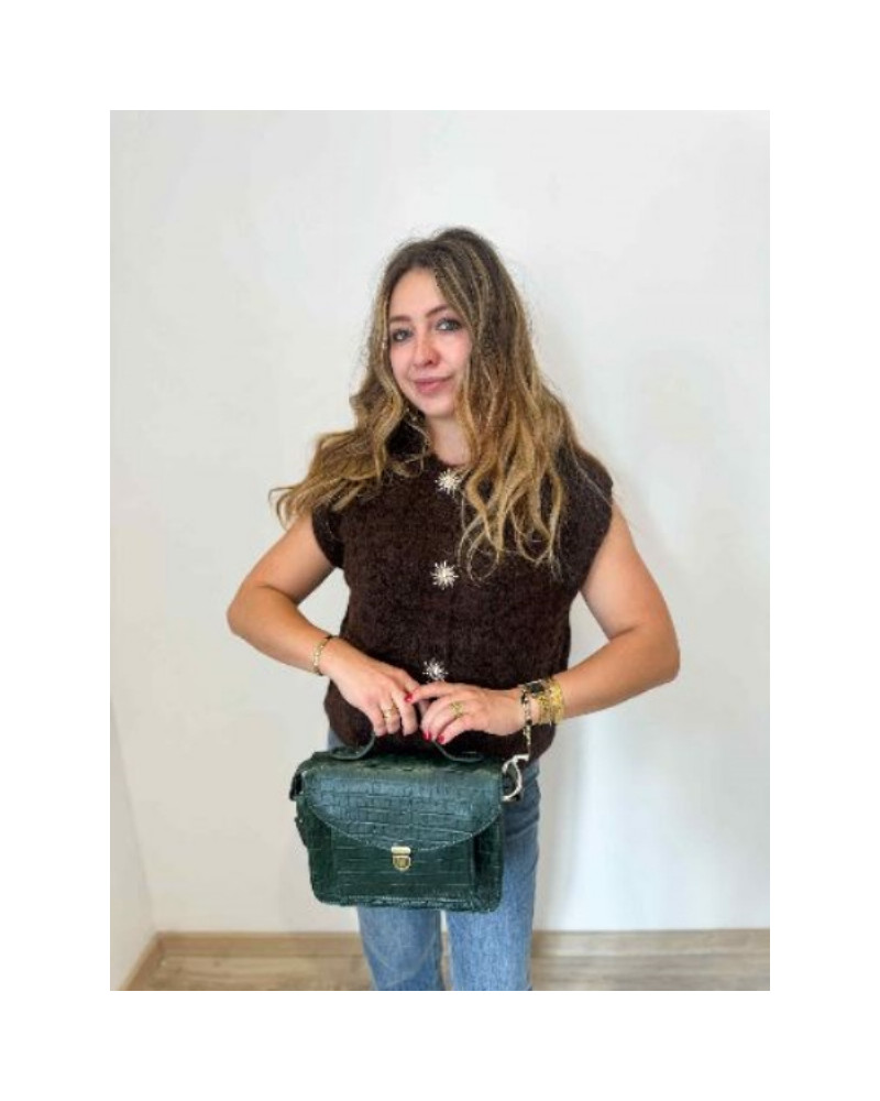 Gilet chocolat soleil