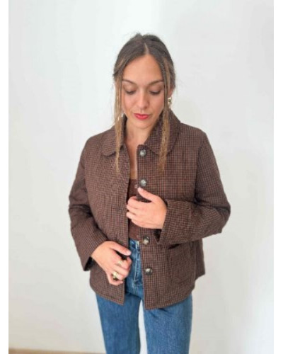 Veste marron carreaux