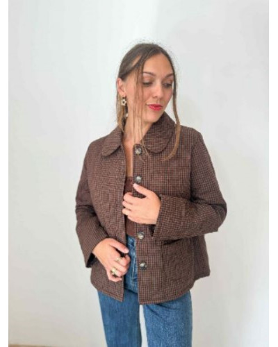 Veste marron carreaux