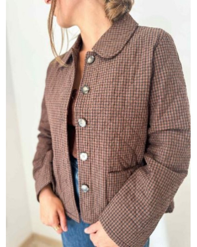 Veste marron carreaux