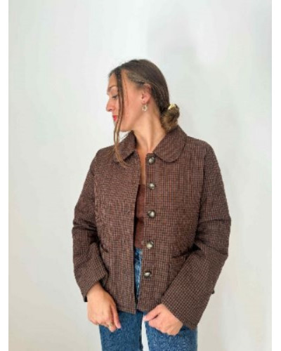 Veste marron carreaux