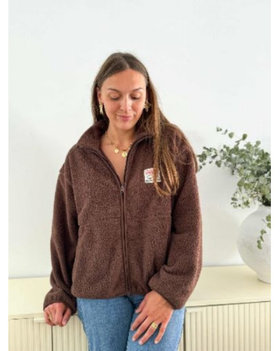 Gilet polaire chocolat