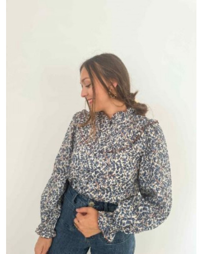 Blouse liberty bleu marine - La chemise parfaite