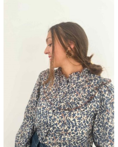 Blouse liberty bleu marine - La chemise parfaite