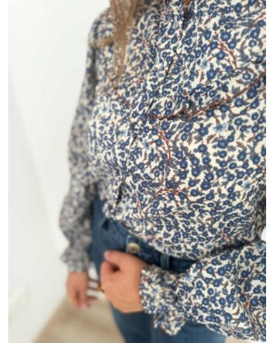 Blouse liberty bleu marine - La chemise parfaite