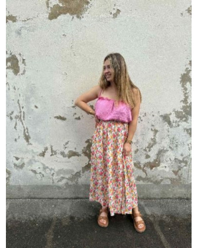 Débardeur froufrou rose