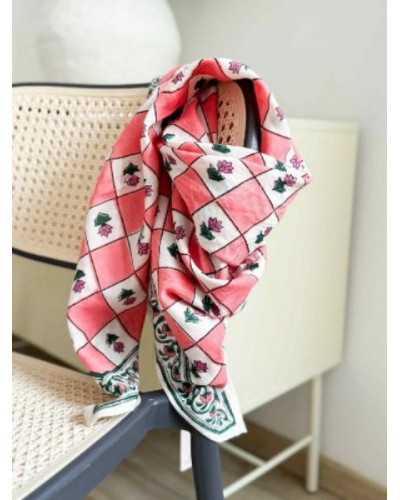 Foulard Flo Pink 100 cm