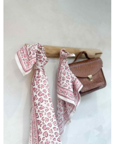Foulard Leo Cerise 100 cm