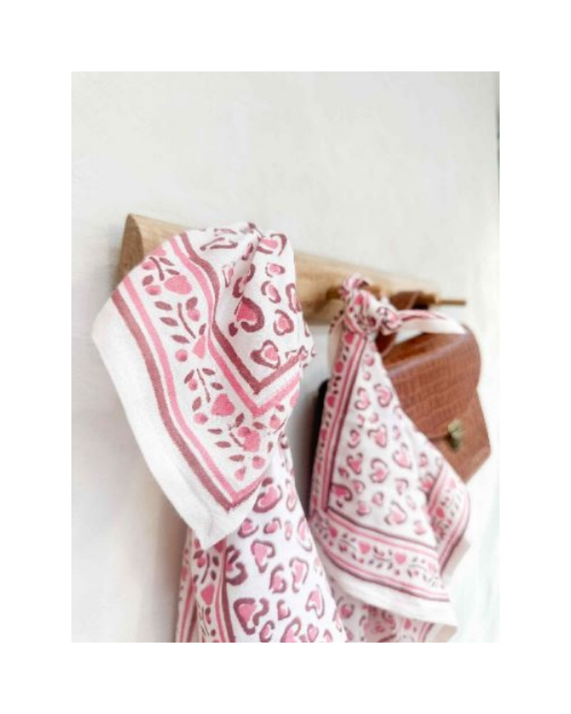 Foulard Leo Cerise 100 cm