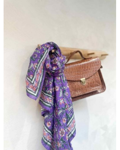 Foulard Dheli Violette 100 cm