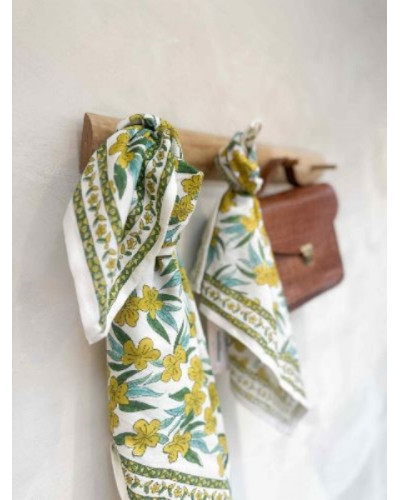 Foulard Jaipur Ocre 100 cm