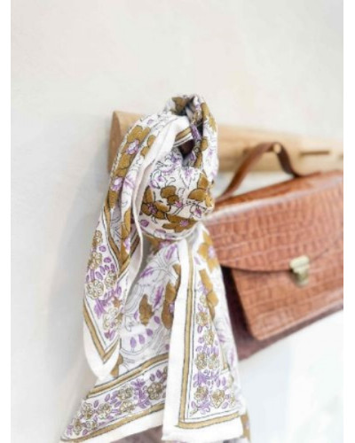 Foulard lurex Camel 100 cm