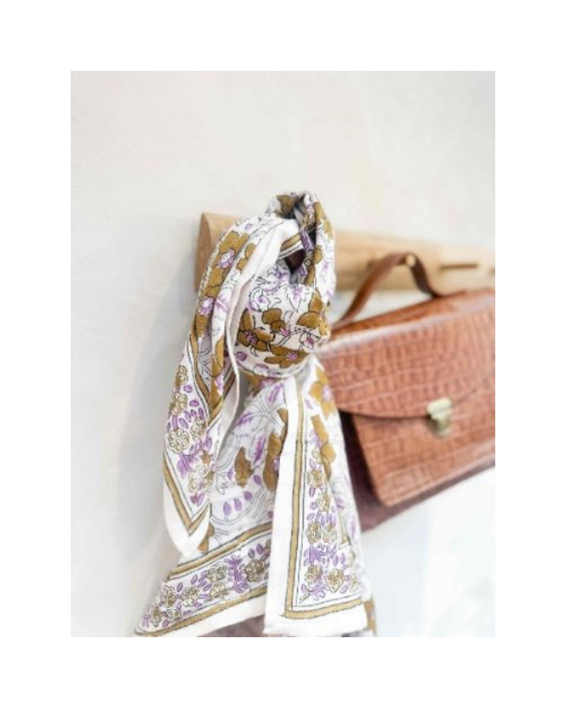 Foulard lurex Camel 100 cm