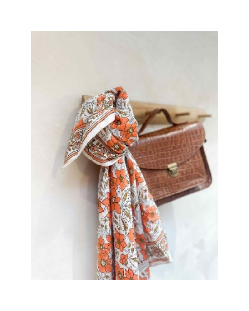 Foulard Agra Corail 100 cm