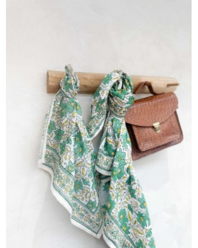 Foulard Lurex Vert Anis 50 cm