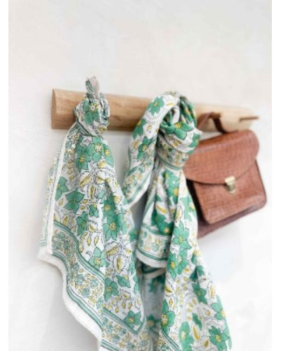 Foulard Lurex Vert Anis 50 cm