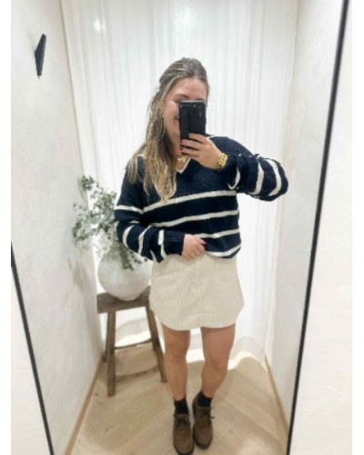 Jupe velours blanche