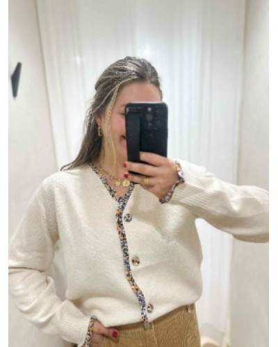 Jupe velours beige