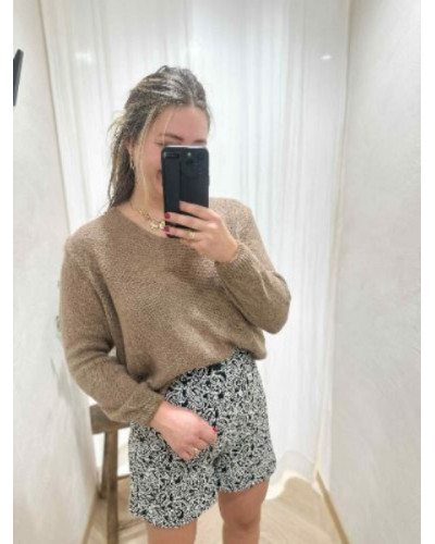 Short imprimé noir et blanc