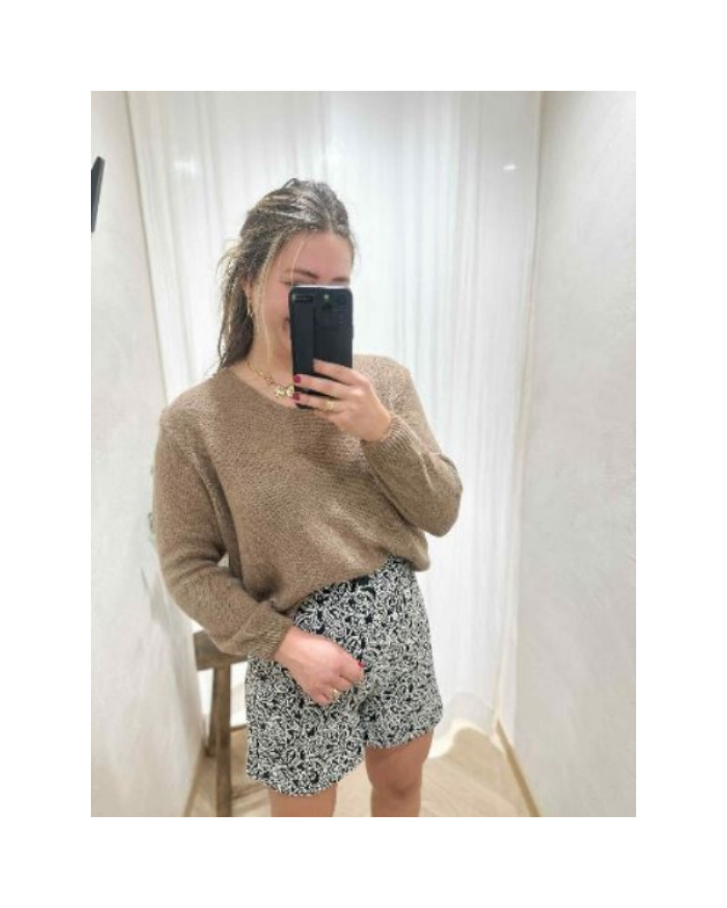 Short imprimé noir et blanc