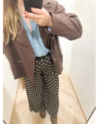 Trench tendance marron chocolat avec revers vichy !