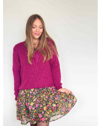 Robe imprimés fleurs d'automne
