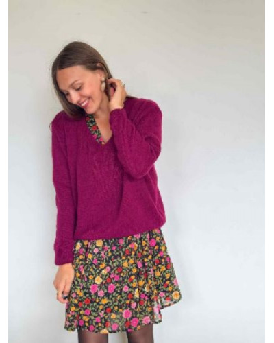 Robe imprimés fleurs d'automne
