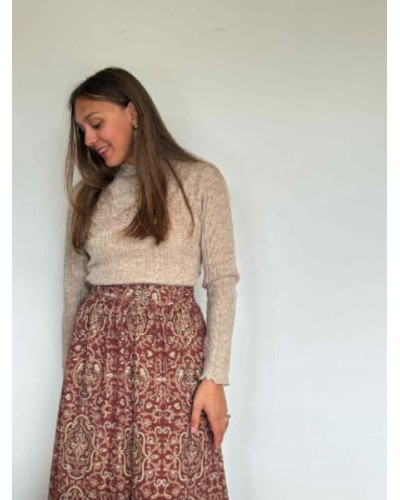 Jupe longue boheme terracotta - Un look bohème et facile à porter
