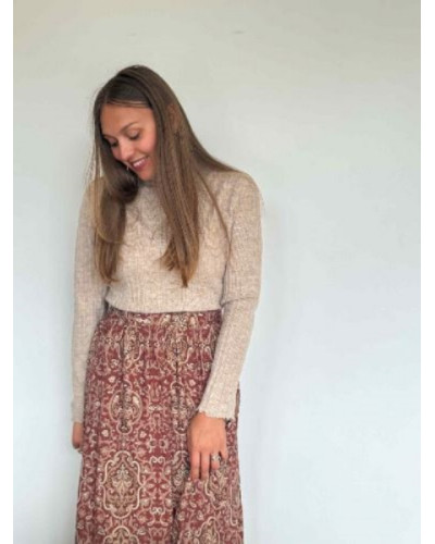 Jupe longue boheme terracotta - Un look bohème et facile à porter