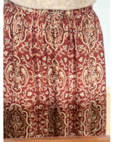 Jupe longue boheme terracotta - Un look bohème et facile à porter