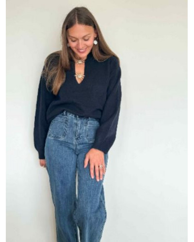 Pull soleil - Bleu marine