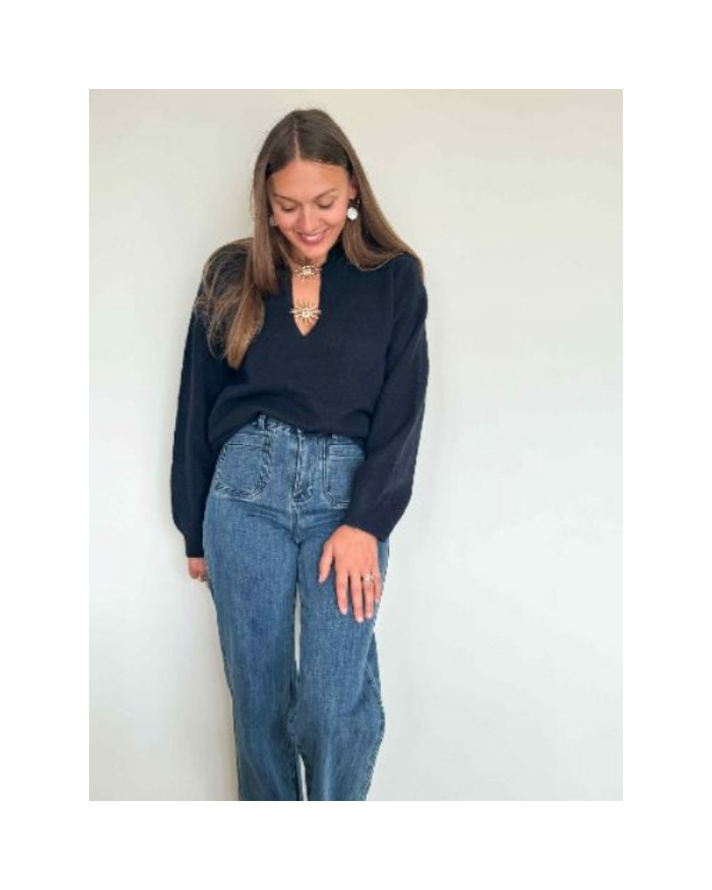 Pull soleil - Bleu marine