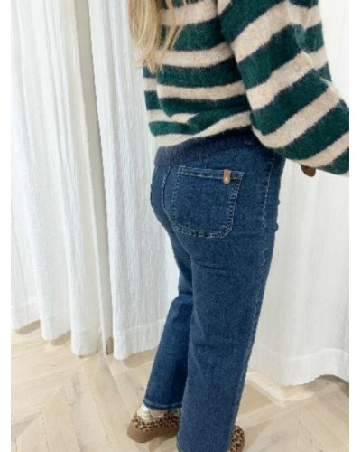 Pantalon evasé denim brut - Confort et rafiné !