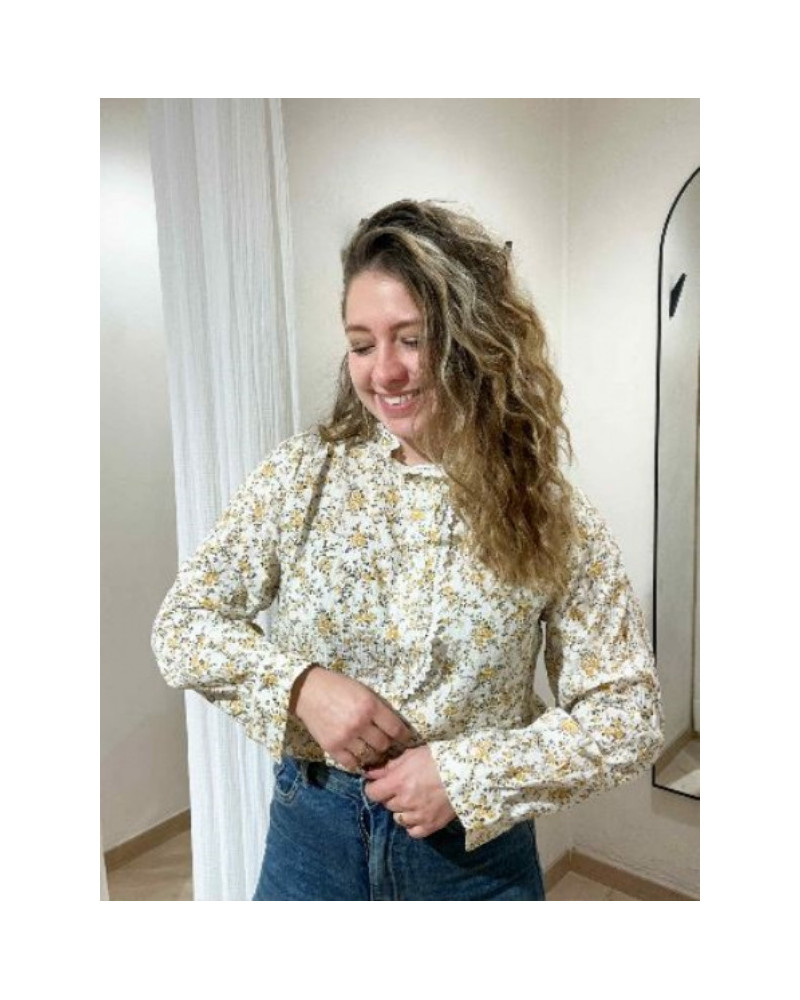 Blouse gaze de coton fleurs - Les classiques de l'automne