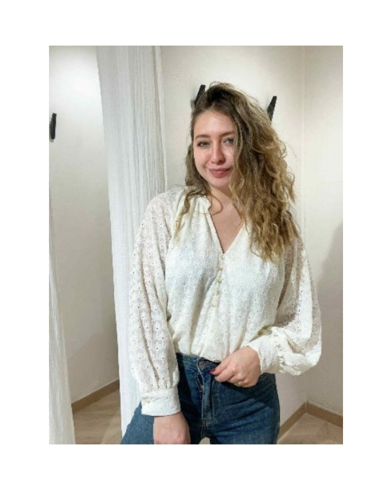 Blouse fluide dentelle, élégance et douceur, pour tous vos outfits !