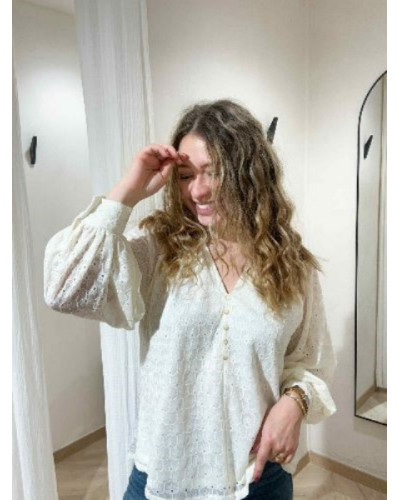 Blouse fluide dentelle, élégance et douceur, pour tous vos outfits !