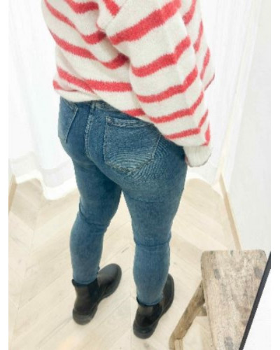 Jean slim denim delavé