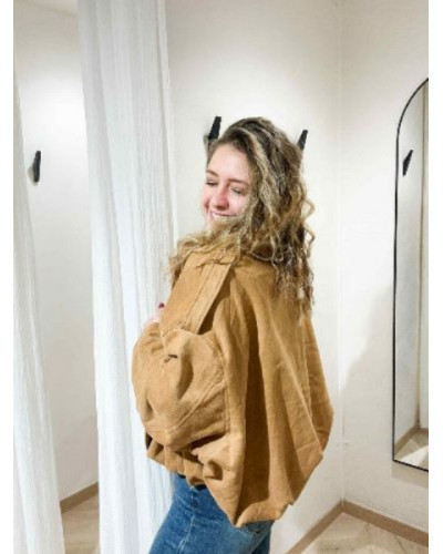 Veste camel oversize - La veste coupe ballon par excellence!