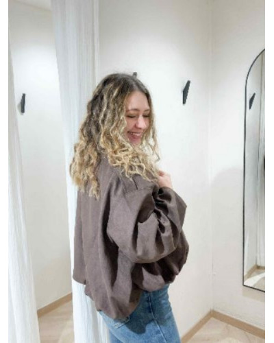 Veste en suedine coupe bombée oversize - Le must-have de l'automne!