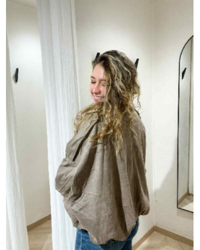 Veste ballon taupe - Veste tendance pour l'automne pour un look cool et stylé !