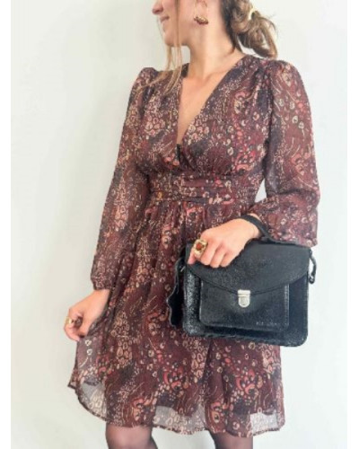 robe imprimée terracotta