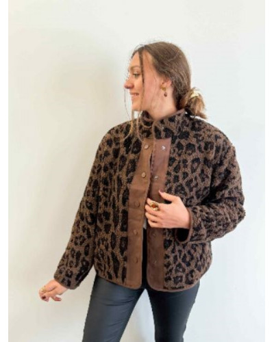 veste leopard bouclette
