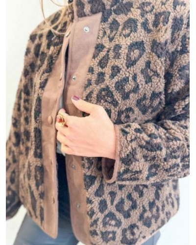 veste leopard bouclette