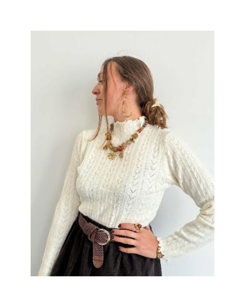 Pull écru