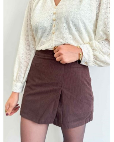 Jupe short chocolat