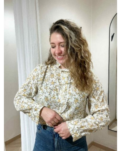 Blouse gaze de coton fleurs