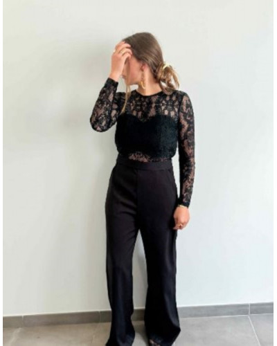 Combinaison dentelle - Noir